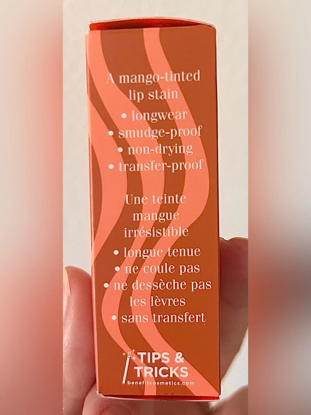 Benefit Cha Cha Tint Mango- Coral Tinted Lip & Cheek Stain New full size 0.2 oz